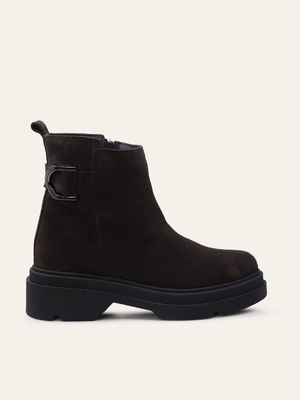 SIDE BUCKLE ANKLE BOOTS