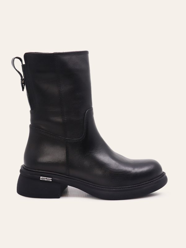 MID-CALF BLOCK HEEL BOOTS
