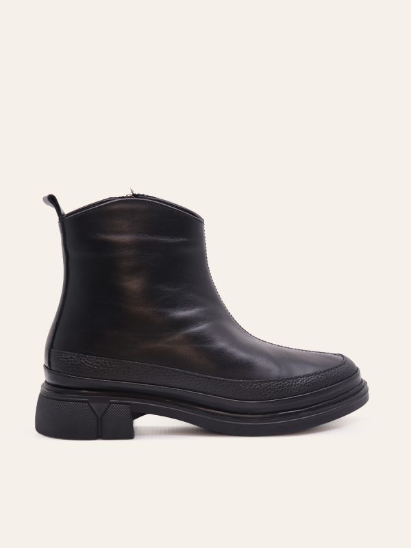 LEATHER ANKLE BOOTS