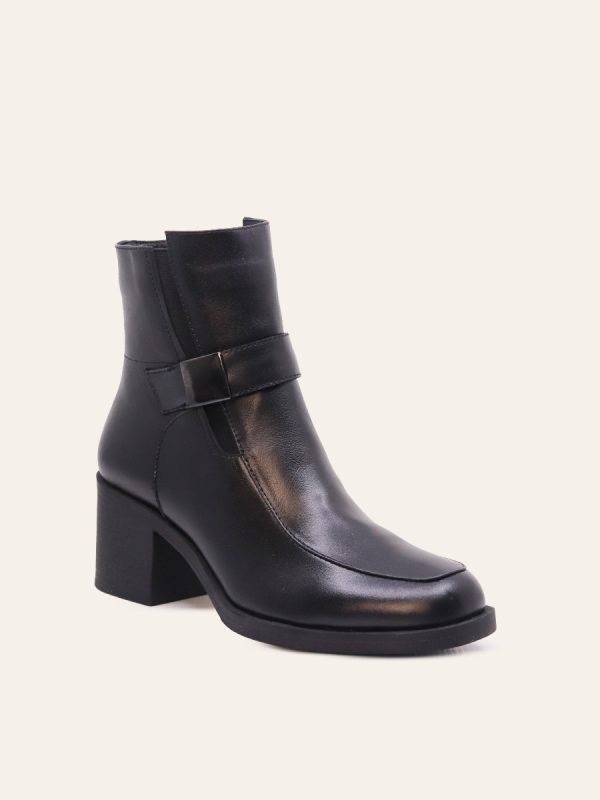 BUCKLE BLOCK HEEL BOOTS — 3