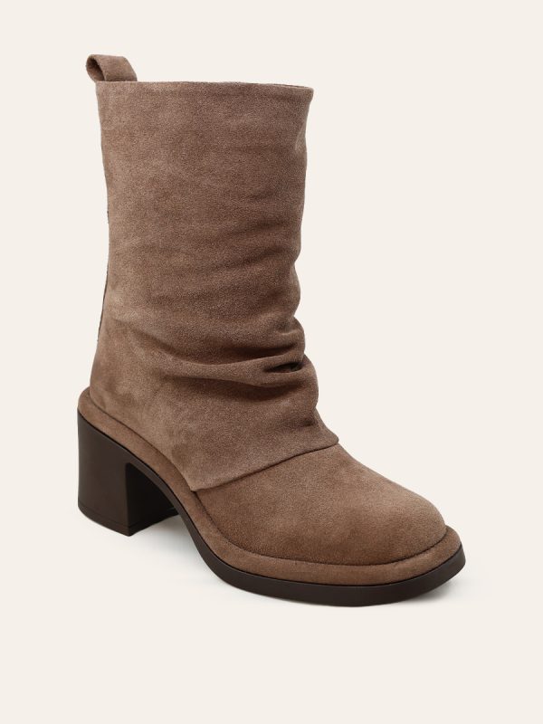 SLOUCHY BLOCK HEEL BOOTS — 3