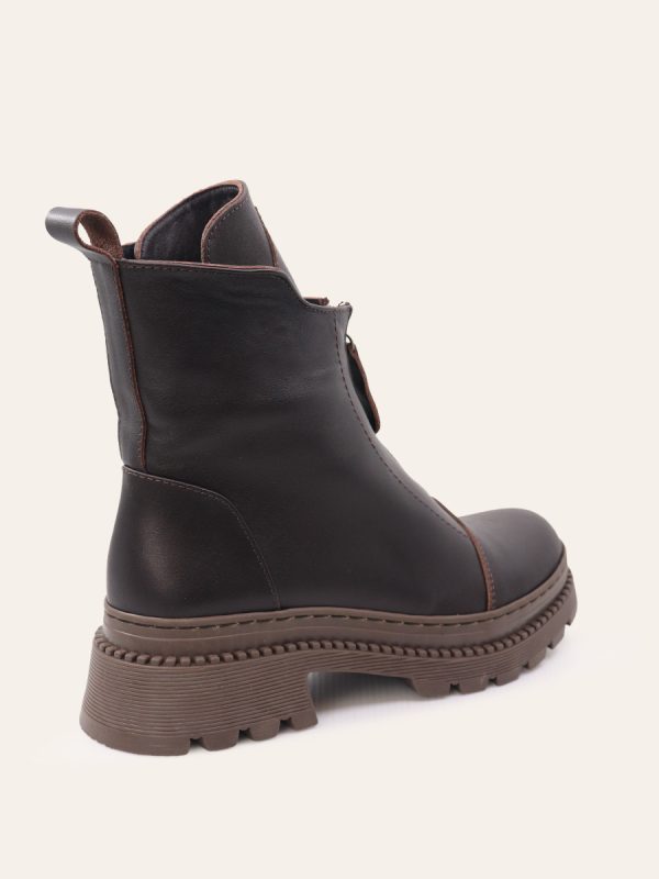FRONT ZIP COMBAT BOOTS — 4