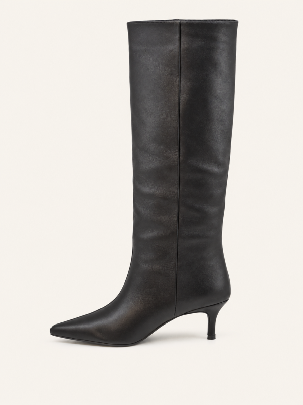 KNEE-HIGH KITTEN HEEL BOOTS — 2