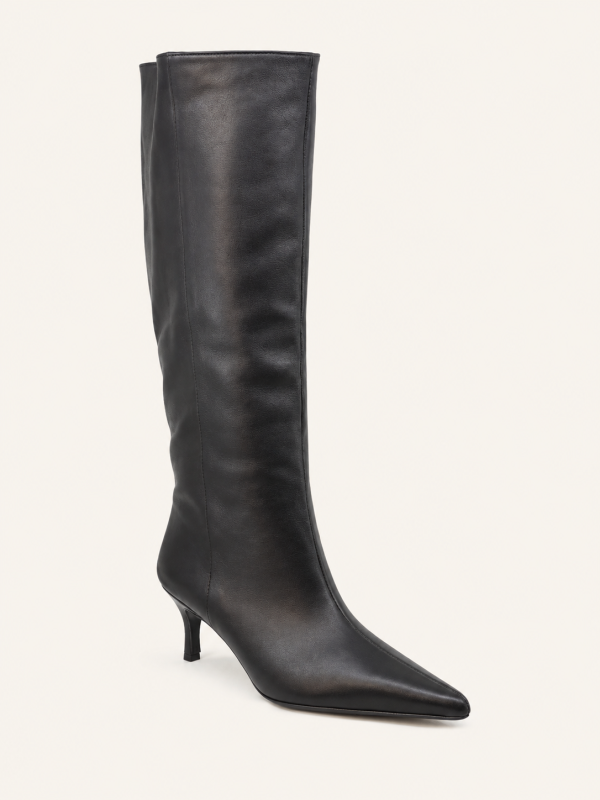 KNEE-HIGH KITTEN HEEL BOOTS — 3