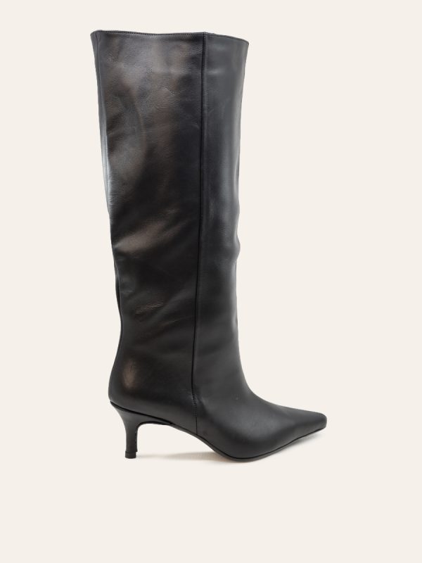 KNEE-HIGH KITTEN HEEL BOOTS — 4